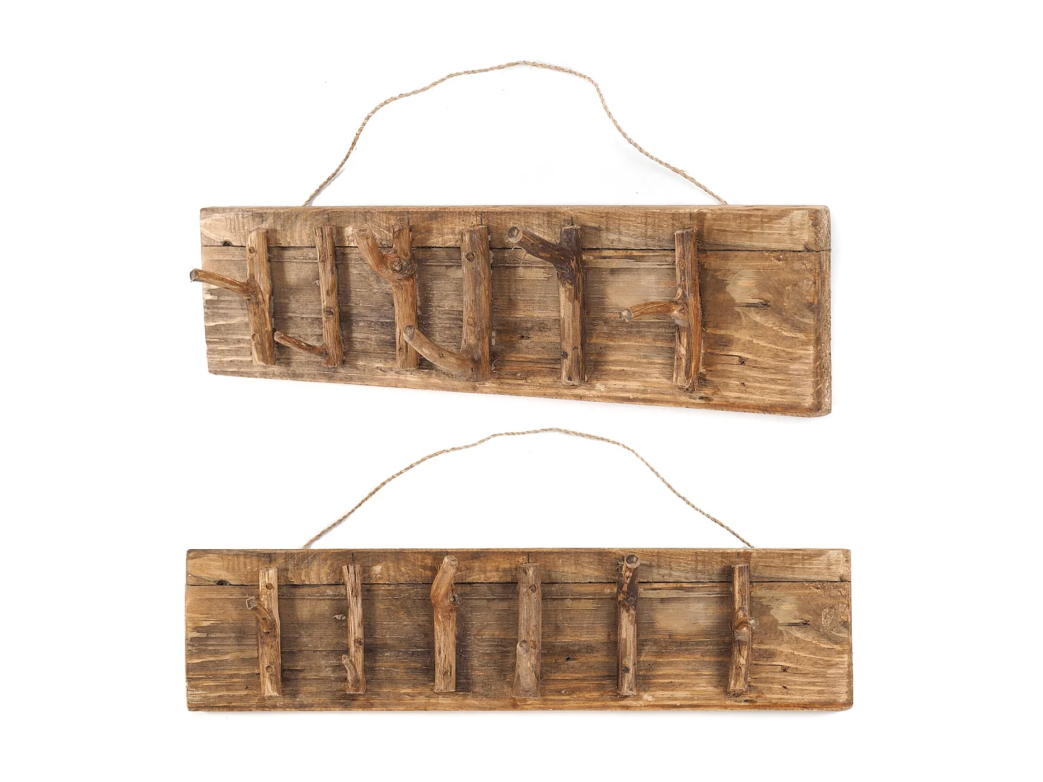 PORTE-MANTEAU MURAL SAMOA bois de recyclage couleurs naturelles