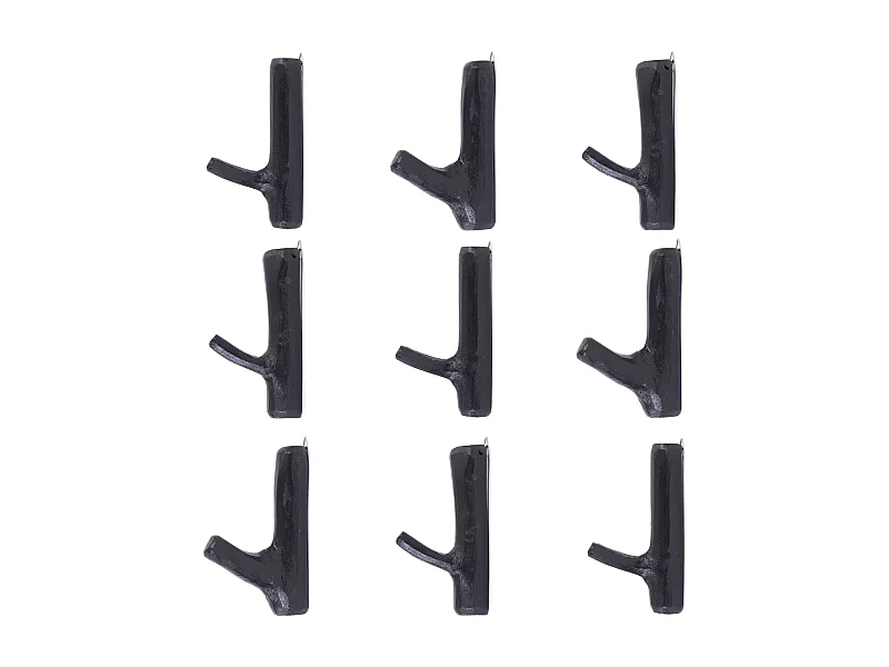 GARDEROBENHAKEN Limb 9er-Set Teakholz Wurzel