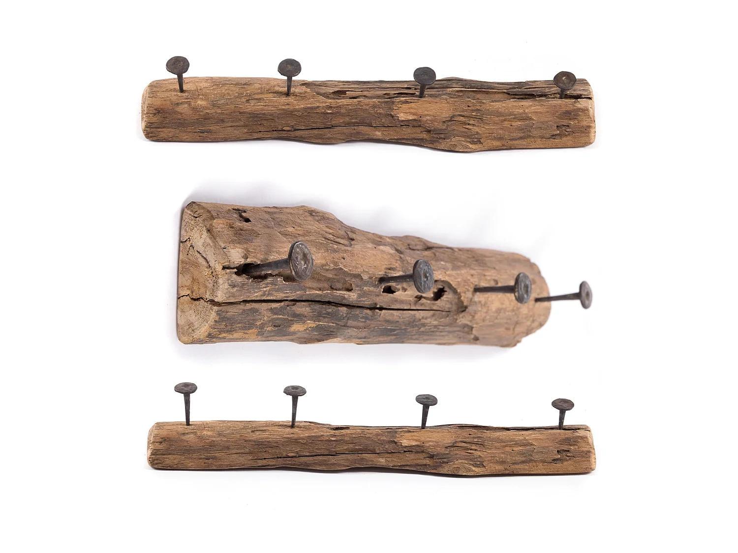 WANDGARDEROBE TEAKROOTS 50 Teakholzwurzel, 4 Haken naturfarben