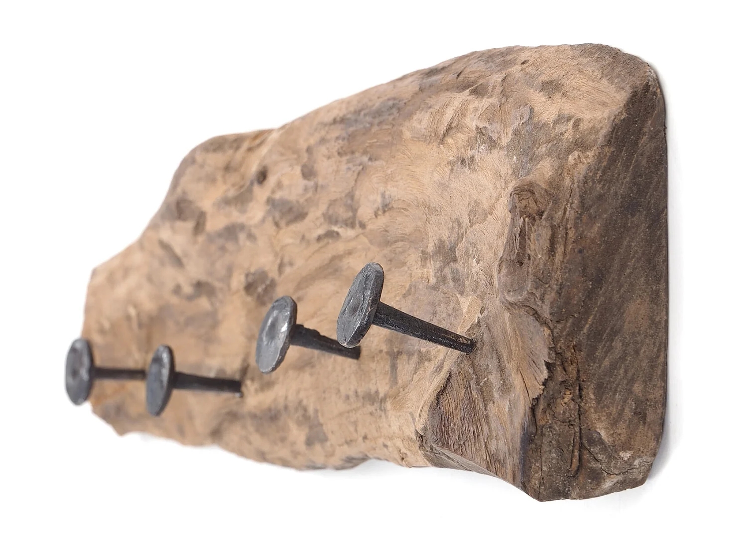 WANDGARDEROBE TEAKROOTS 50 Teakholzwurzel, 4 Haken naturfarben