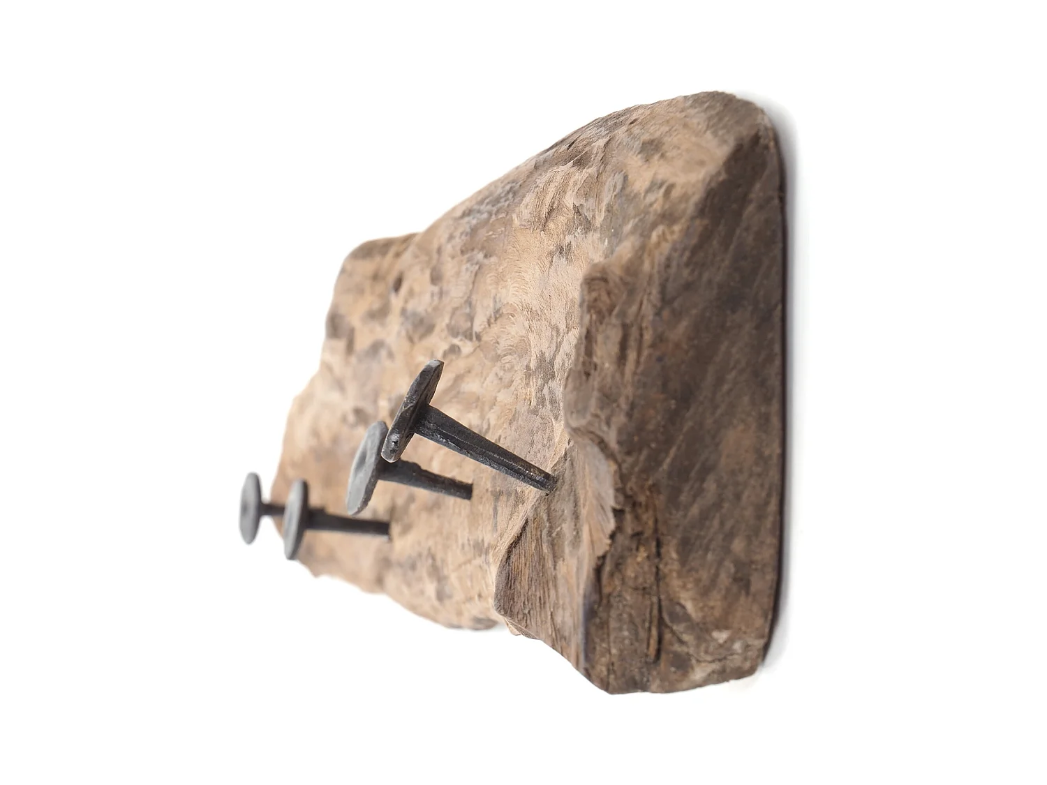 WANDGARDEROBE TEAKROOTS 50 Teakholzwurzel, 4 Haken naturfarben