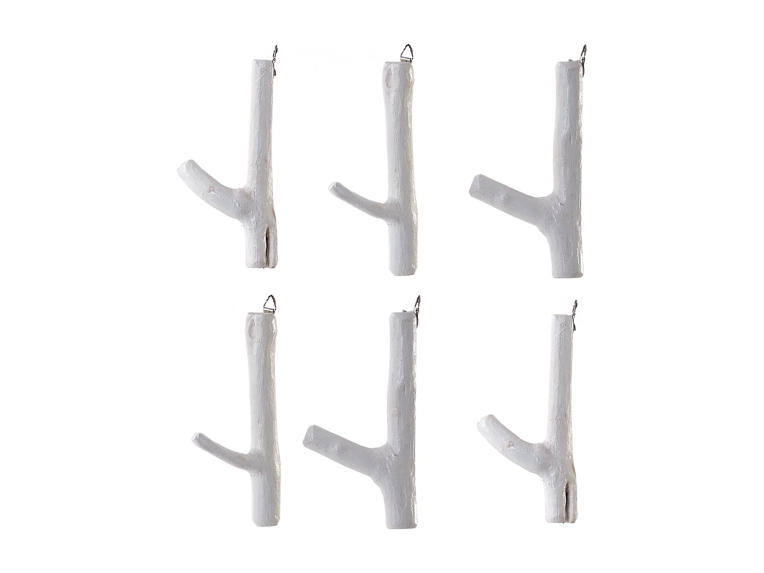 CROCHET DE VESTIAIRE Set de 6 membres racine de teck Maison blanche