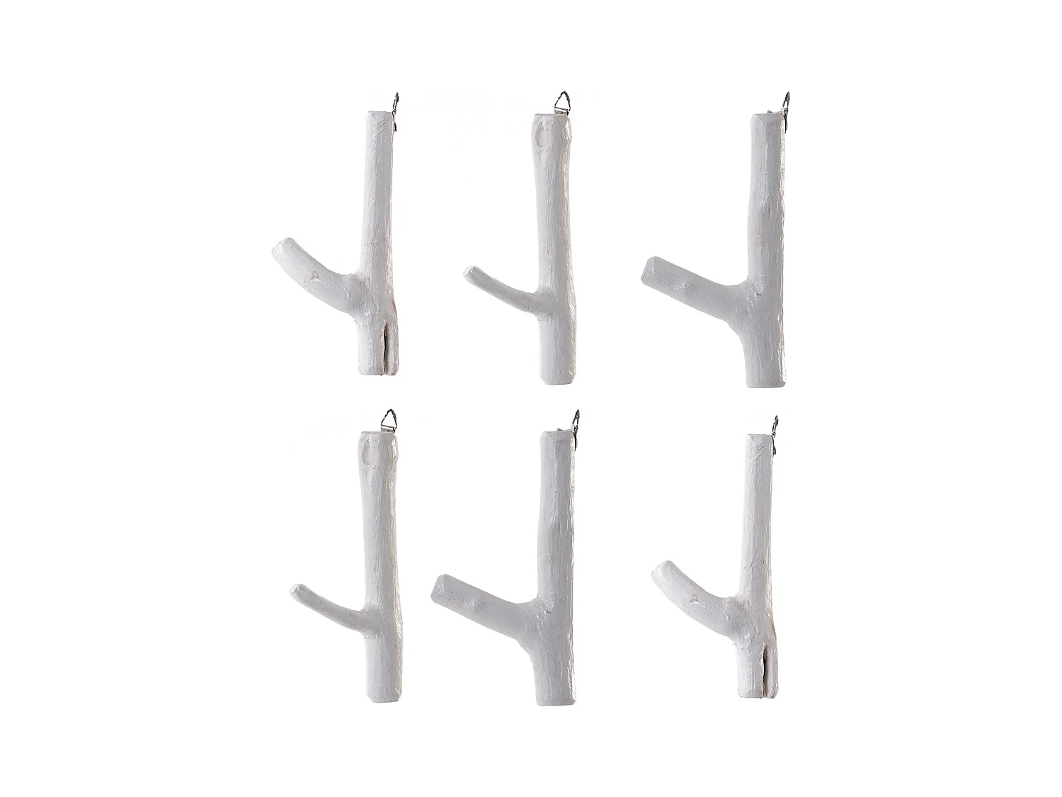 CROCHET DE VESTIAIRE Set de 6 membres racine de teck Maison blanche