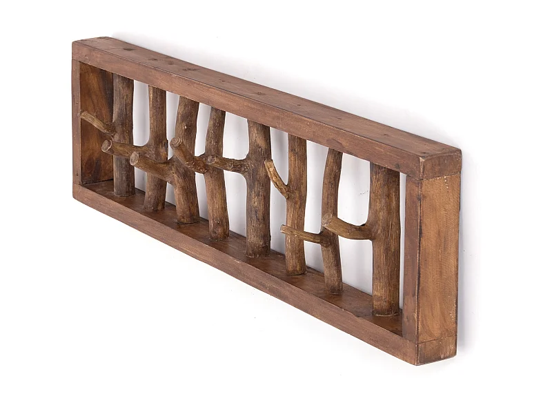 WANDGARDEROBE TREIBHOLZ UNIKAT Recyclingholz naturfarben