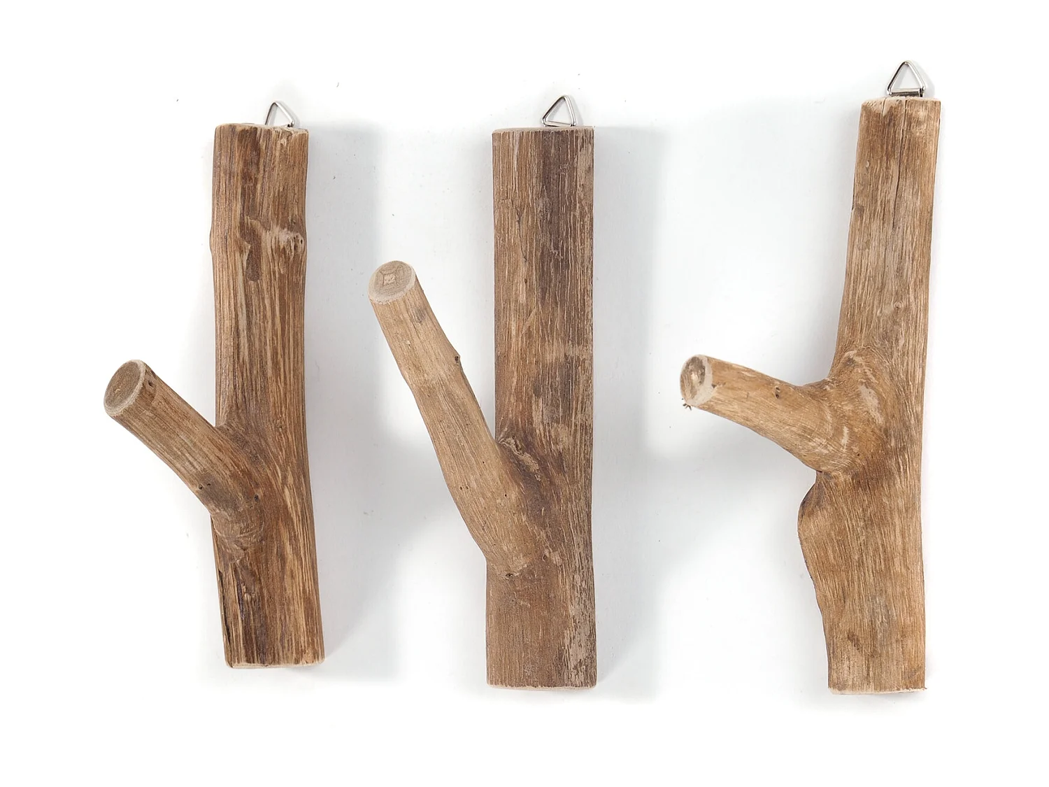 CROCHET DE VESTIAIRE LIMB ensemble de 3 racine de teck couleurs naturelles