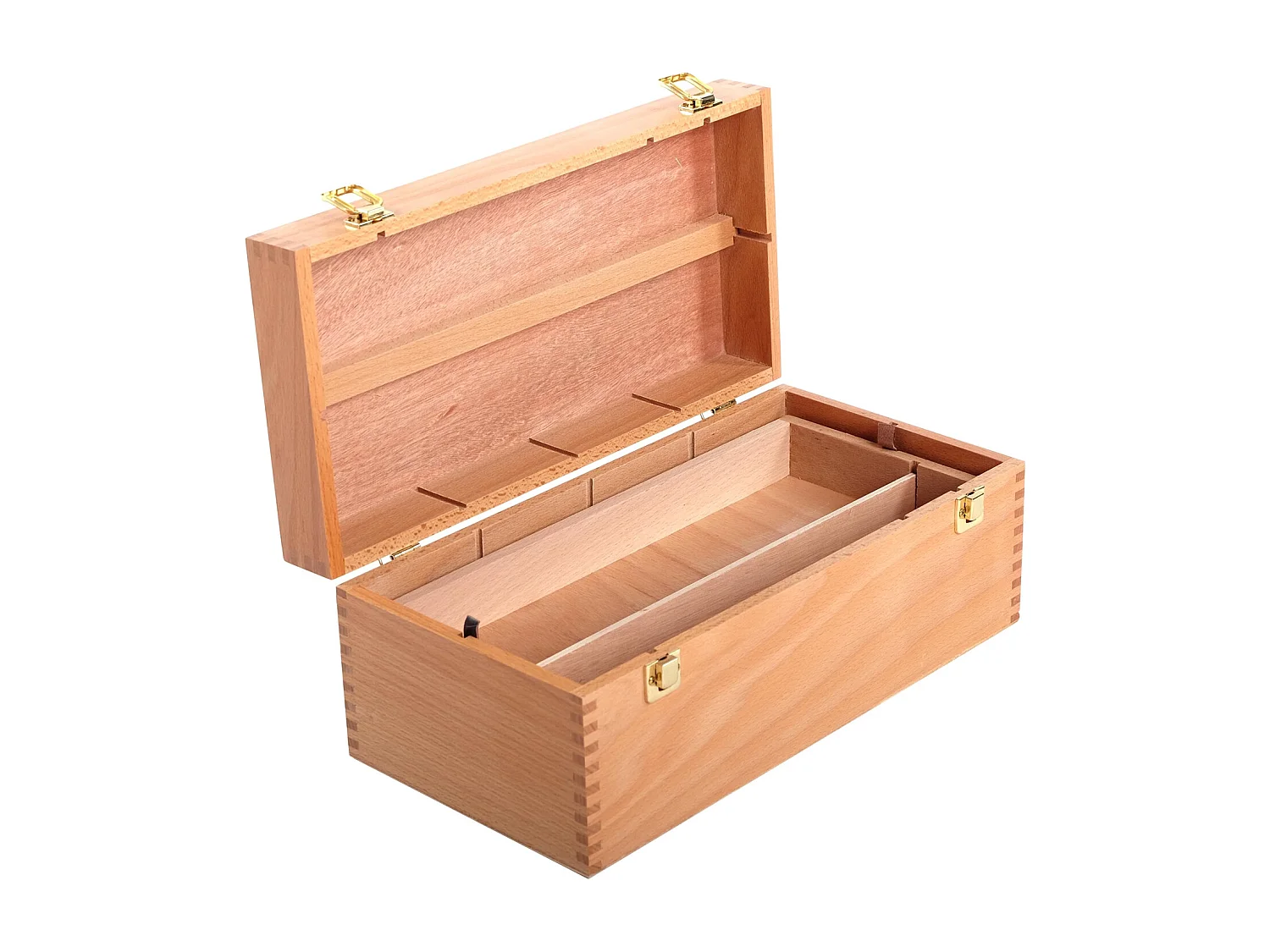 BOÎTE DE RANGEMENT Ustensiles Bois de hêtre, avec couvercle rabattable