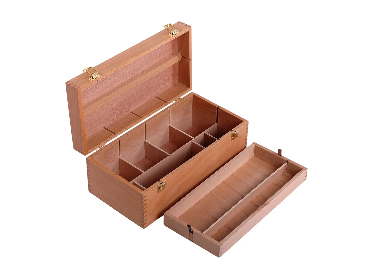 BOÎTE DE RANGEMENT Ustensiles Bois de hêtre, avec couvercle rabattable