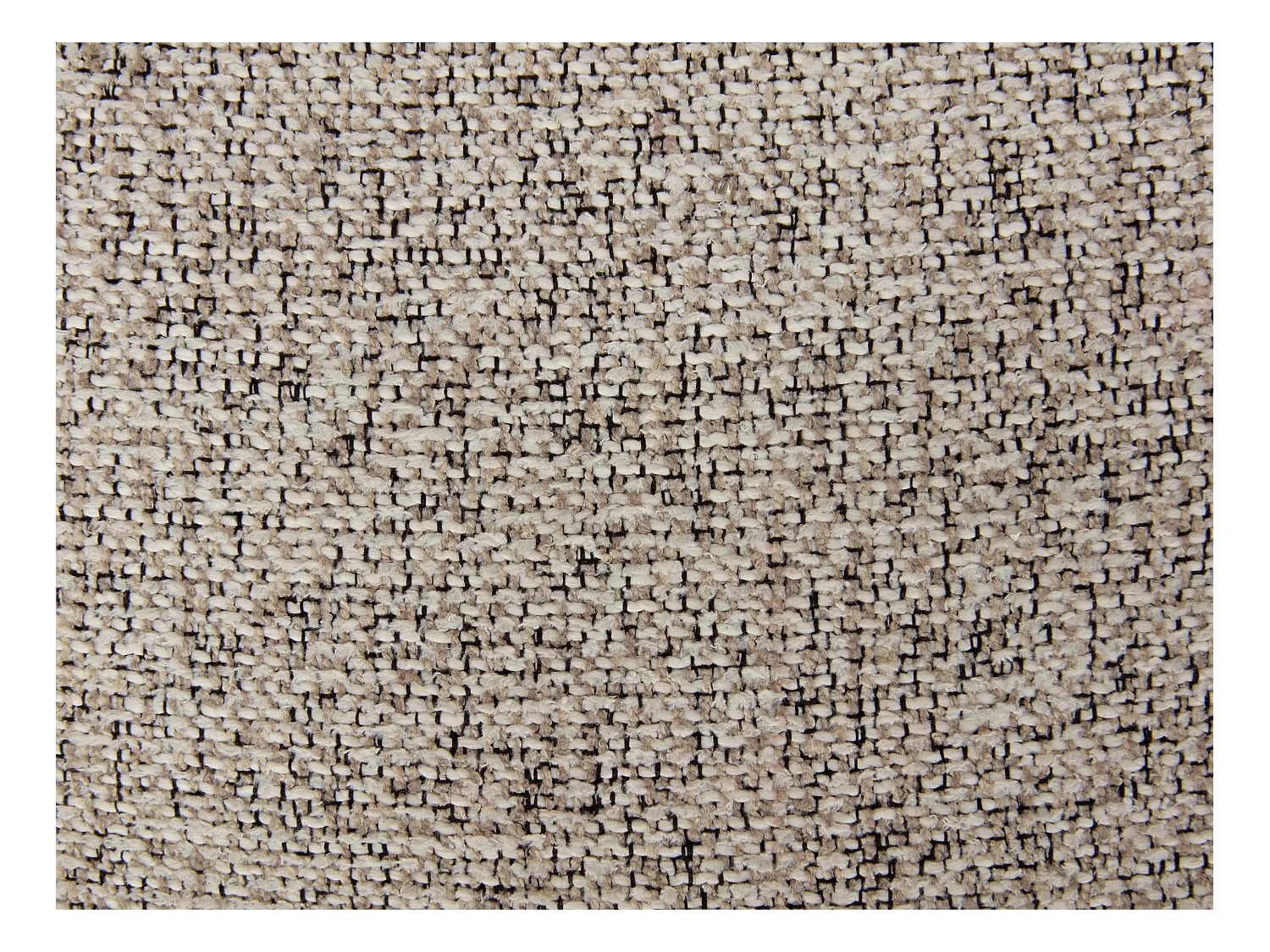 Drehstuhl 6er-Set - Tweed-Stoff & taupefarbenes Metall - Cremefarben - MILEANE