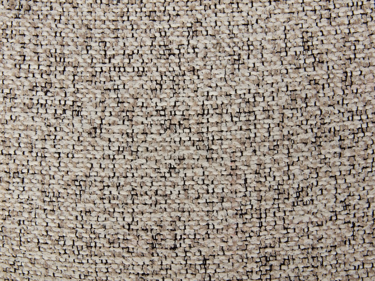 Lot de 6 chaises pivotantes en tissu tweed et métal taupe - Crème - VALIANA