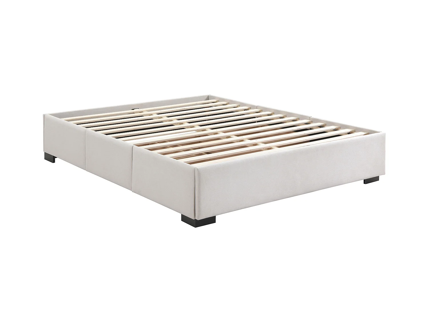 Somier con cajones 140 x 190 cm - Tela beige - KOLANE de YSMÉE