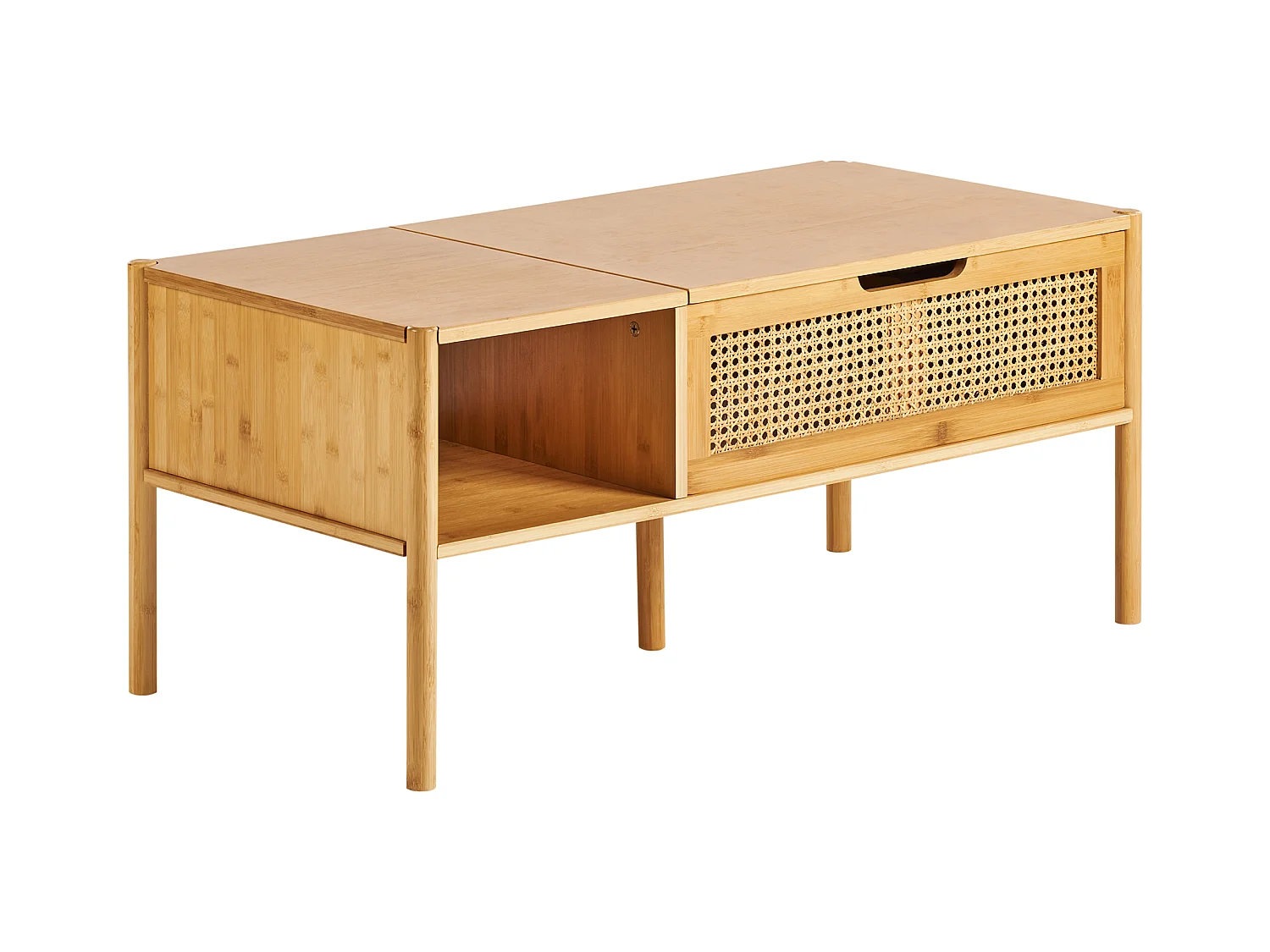 Table basse SURREY Bambou Naturel avec rangement