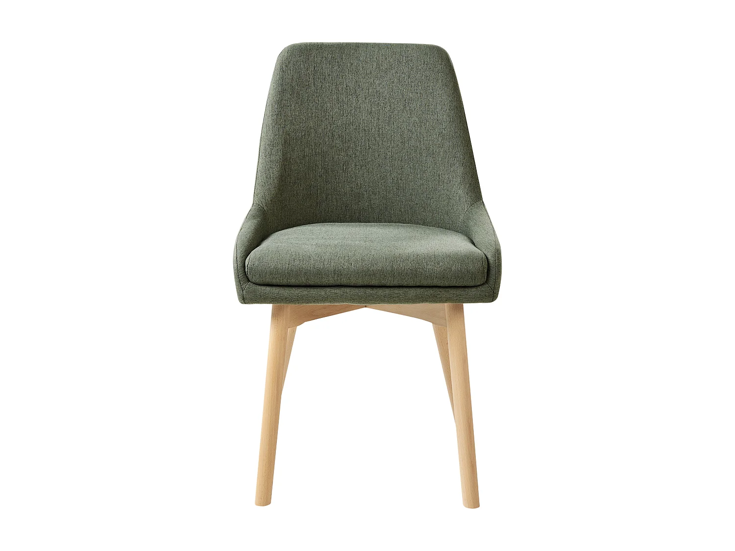 Lot de 2 chaises de salle à manger MELFORT Tissu Vert foncé