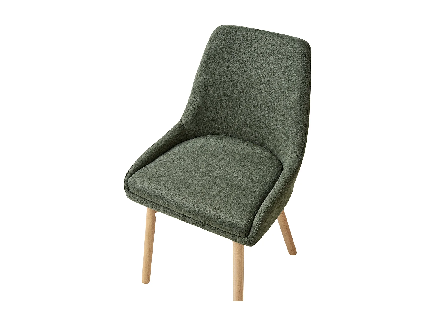 Lot de 2 chaises de salle à manger MELFORT Tissu Vert foncé