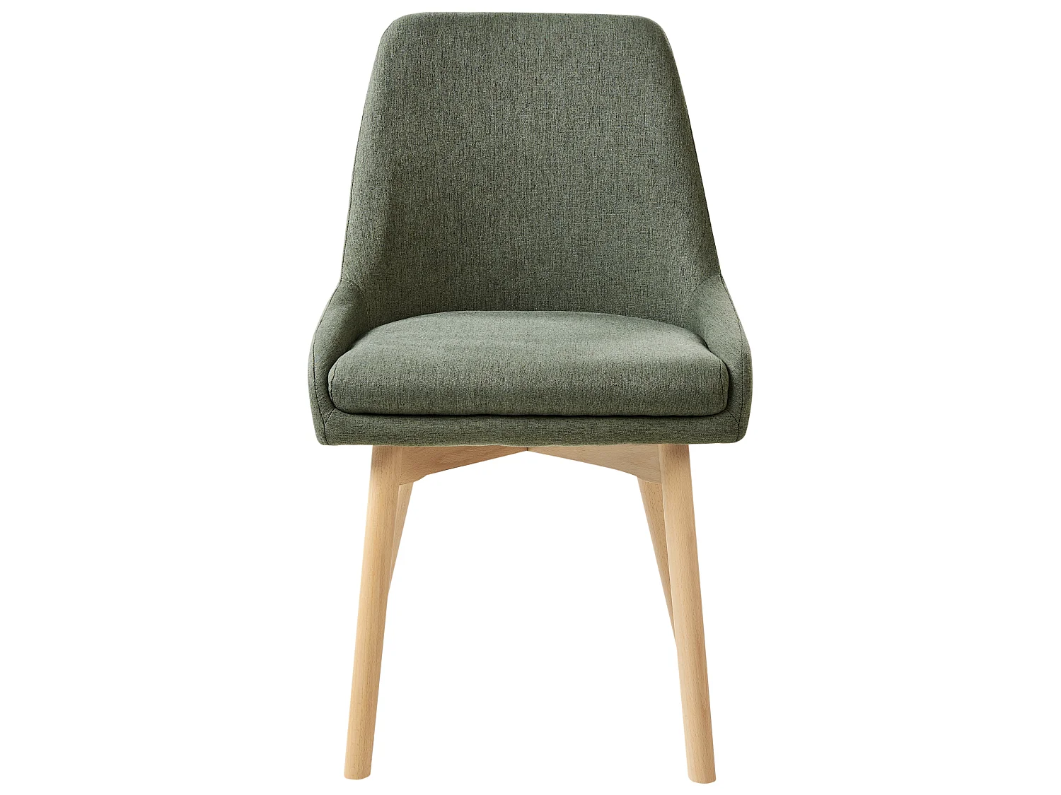 Lot de 2 chaises de salle à manger MELFORT Tissu Vert foncé