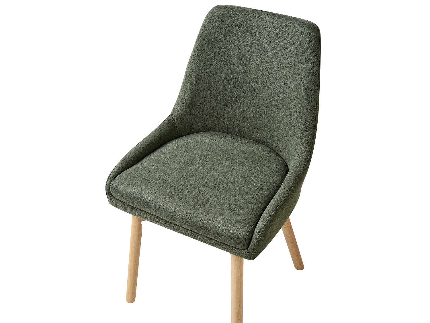 Lot de 2 chaises de salle à manger MELFORT Tissu Vert foncé
