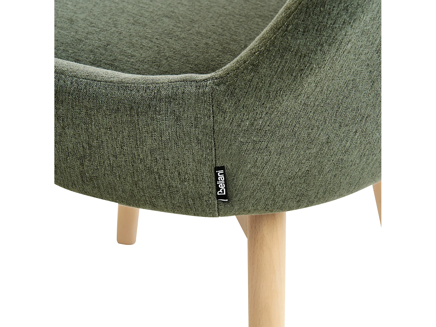 Set of 2 Dining Chairs MELFORT Fabric Dark Green