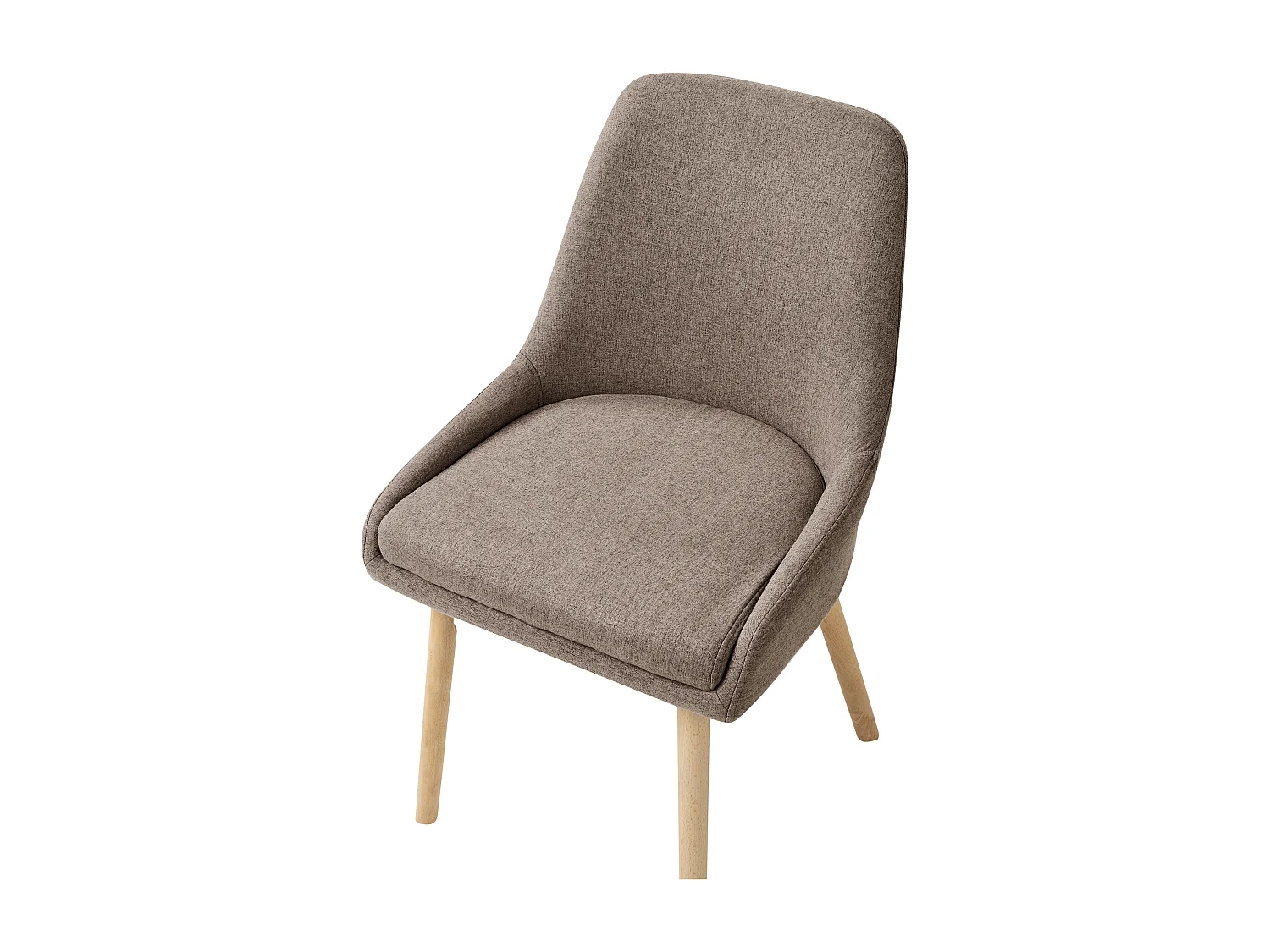 Conjunto de 2 sillas de comedor MELFORT Tela Marrón