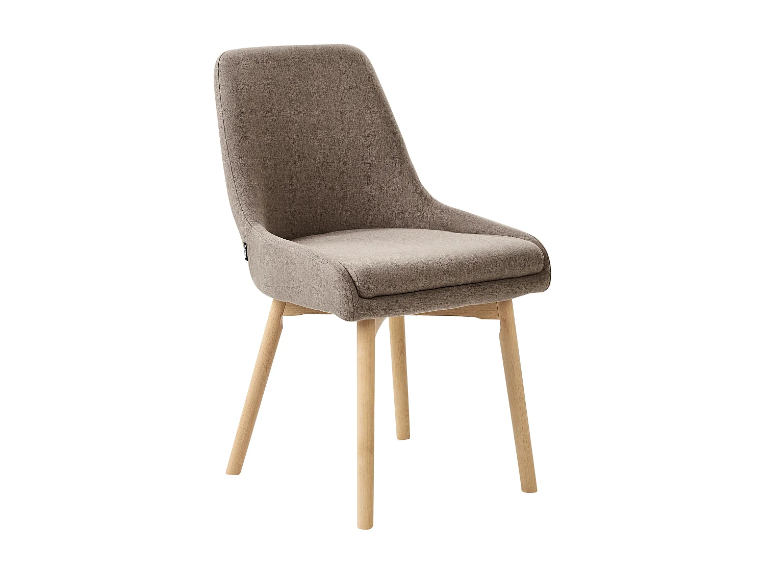 Lot de 2 chaises de salle à manger MELFORT Tissu Marron