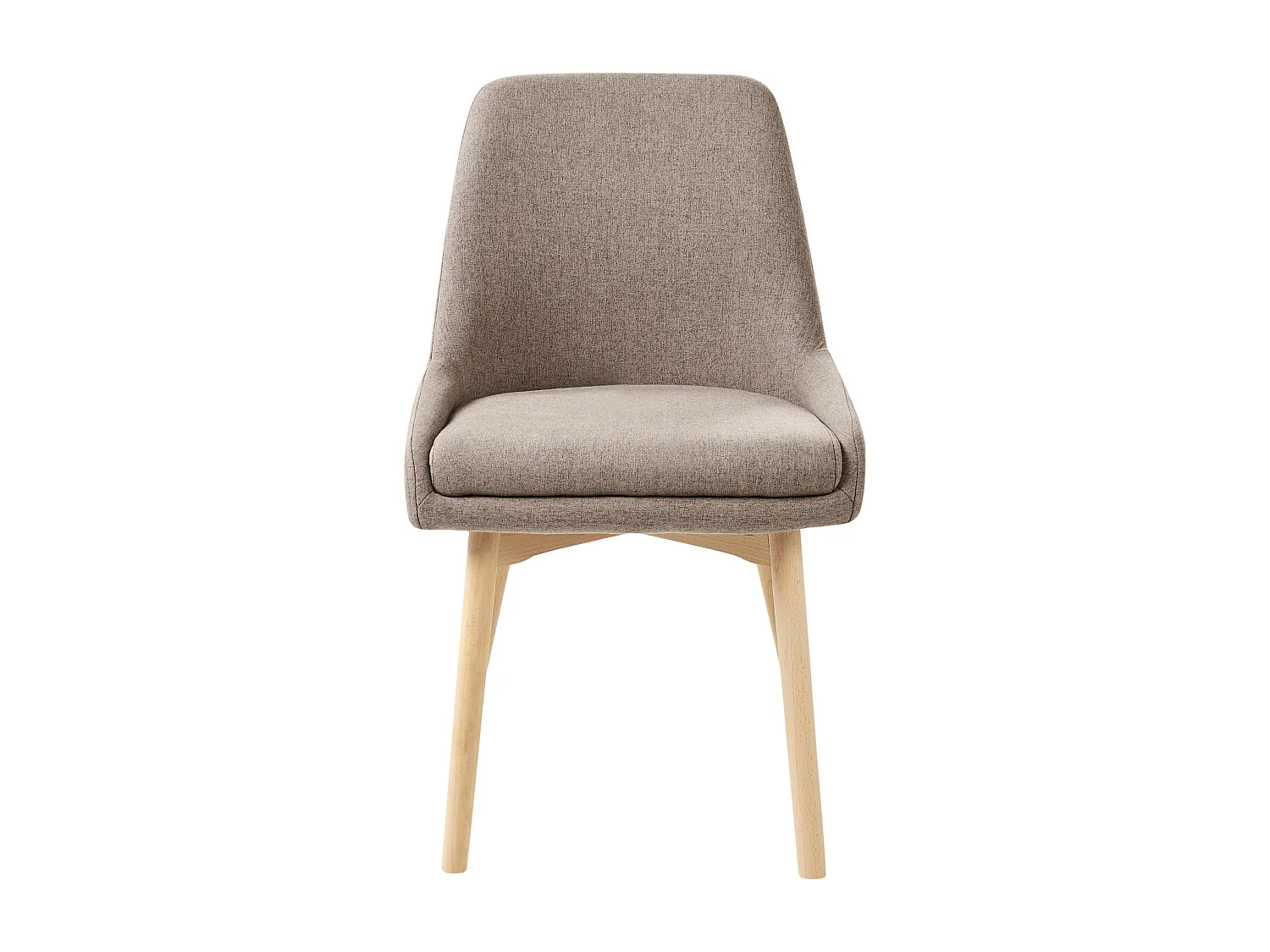 Conjunto de 2 sillas de comedor MELFORT Tela Marrón