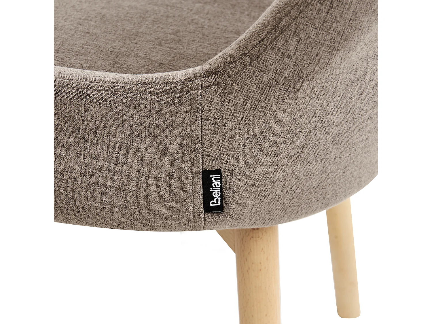 Lot de 2 chaises de salle à manger MELFORT Tissu Marron