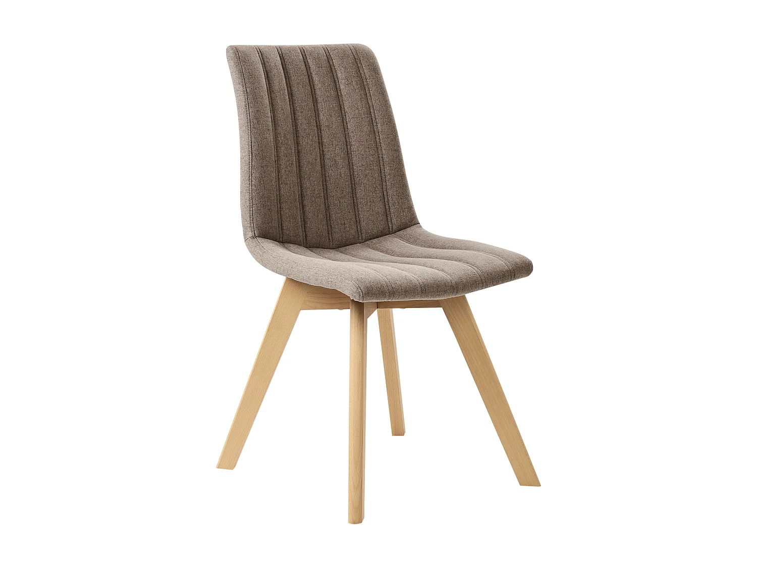 Set di 2 sedie da pranzo CALGARY Tessuto Marrone