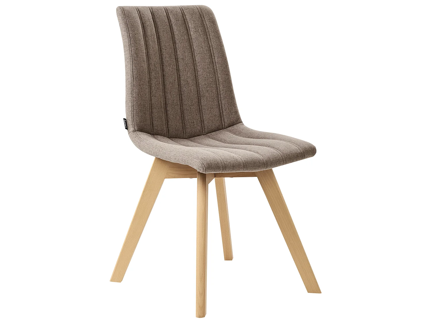 Lot de 2 chaises de salle à manger CALGARY Tissu Marron