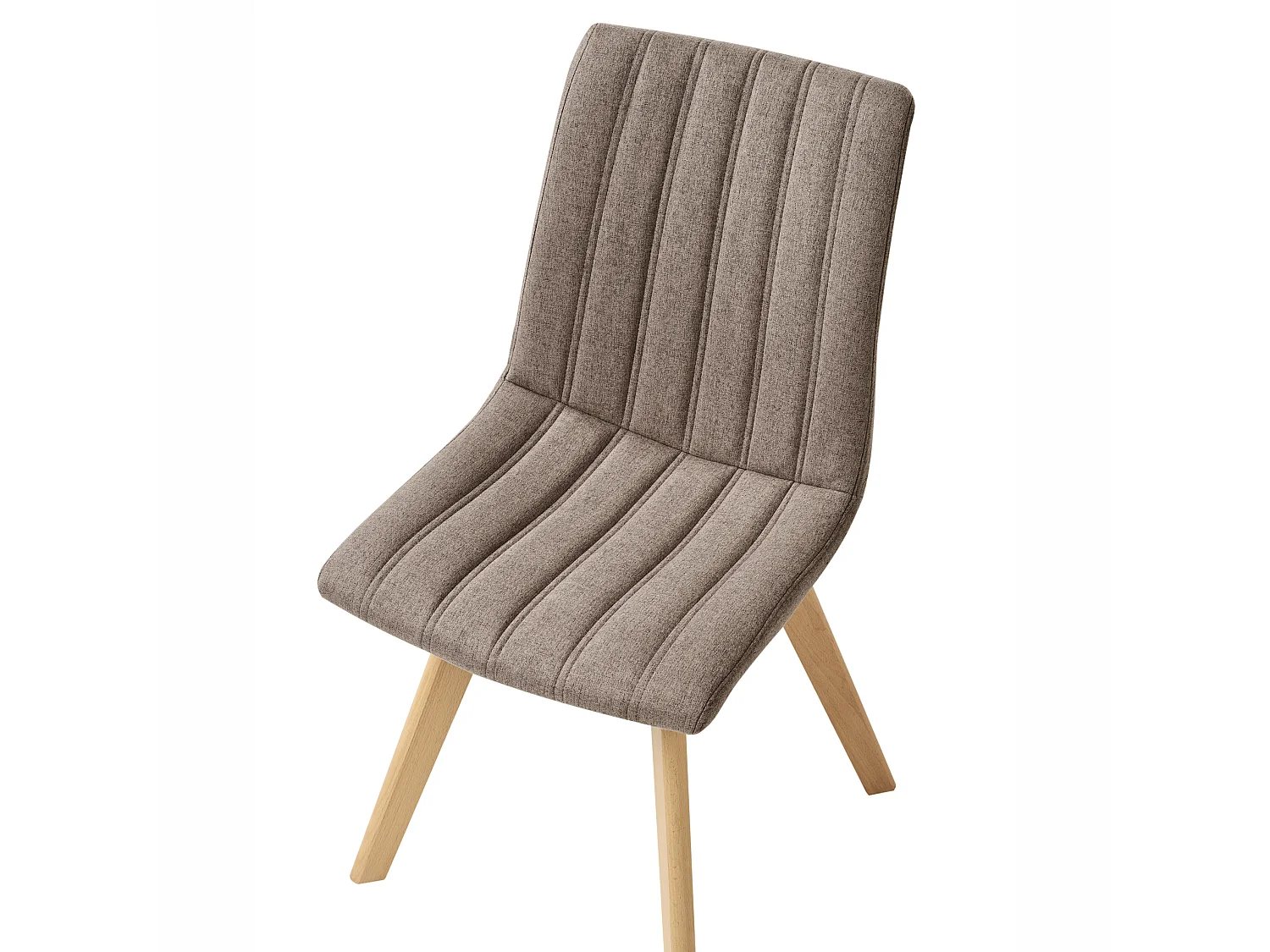 Lot de 2 chaises de salle à manger CALGARY Tissu Marron