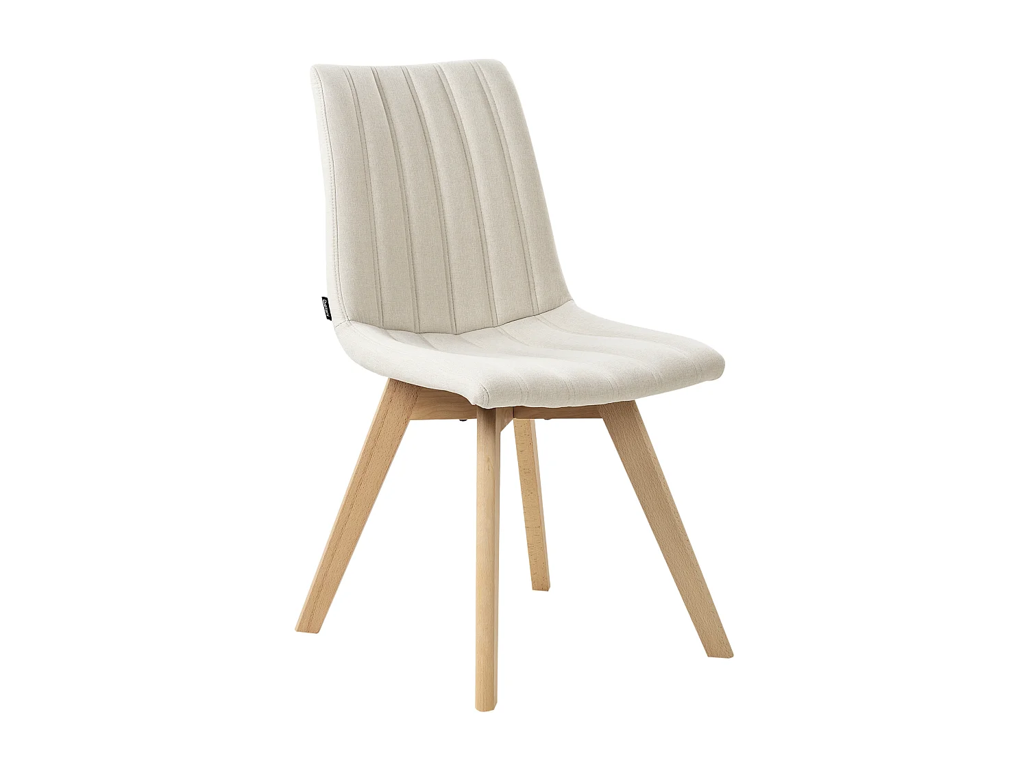 Set van 2 eetkamerstoelen CALGARY Stof Gebroken wit