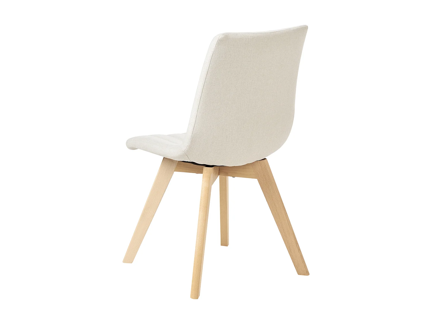 Set van 2 eetkamerstoelen CALGARY Stof Gebroken wit