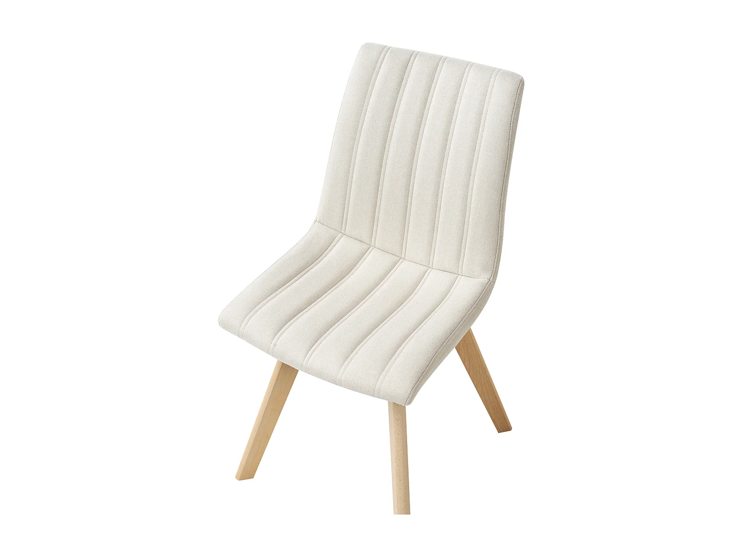 Set van 2 eetkamerstoelen CALGARY Stof Gebroken wit