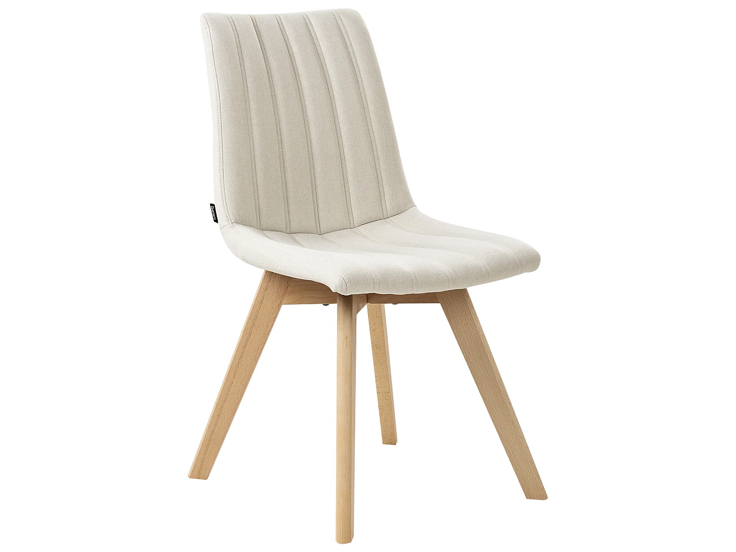 Lot de 2 chaises de salle à manger CALGARY Tissu Blanc cassé