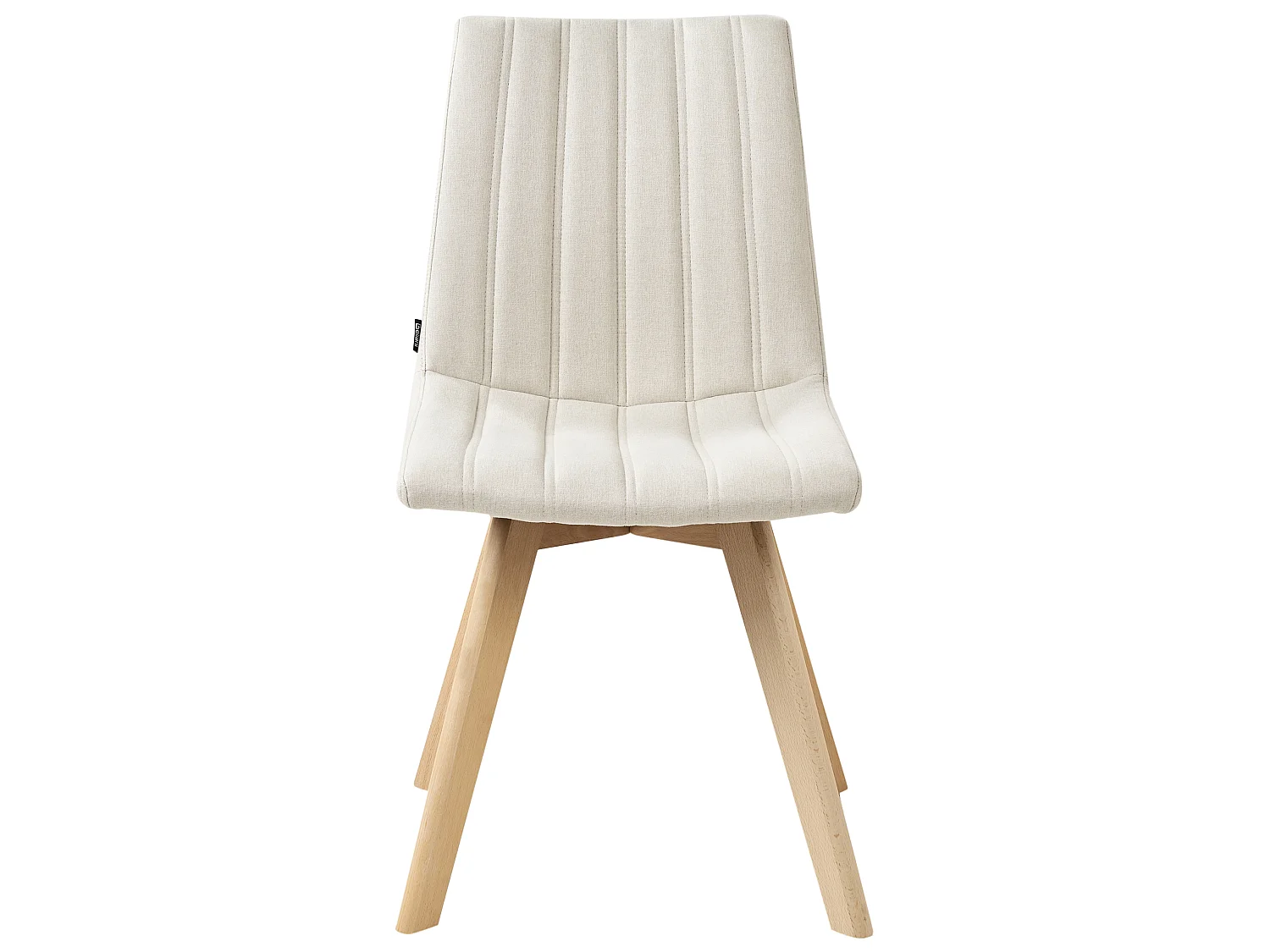 Lot de 2 chaises de salle à manger CALGARY Tissu Blanc cassé
