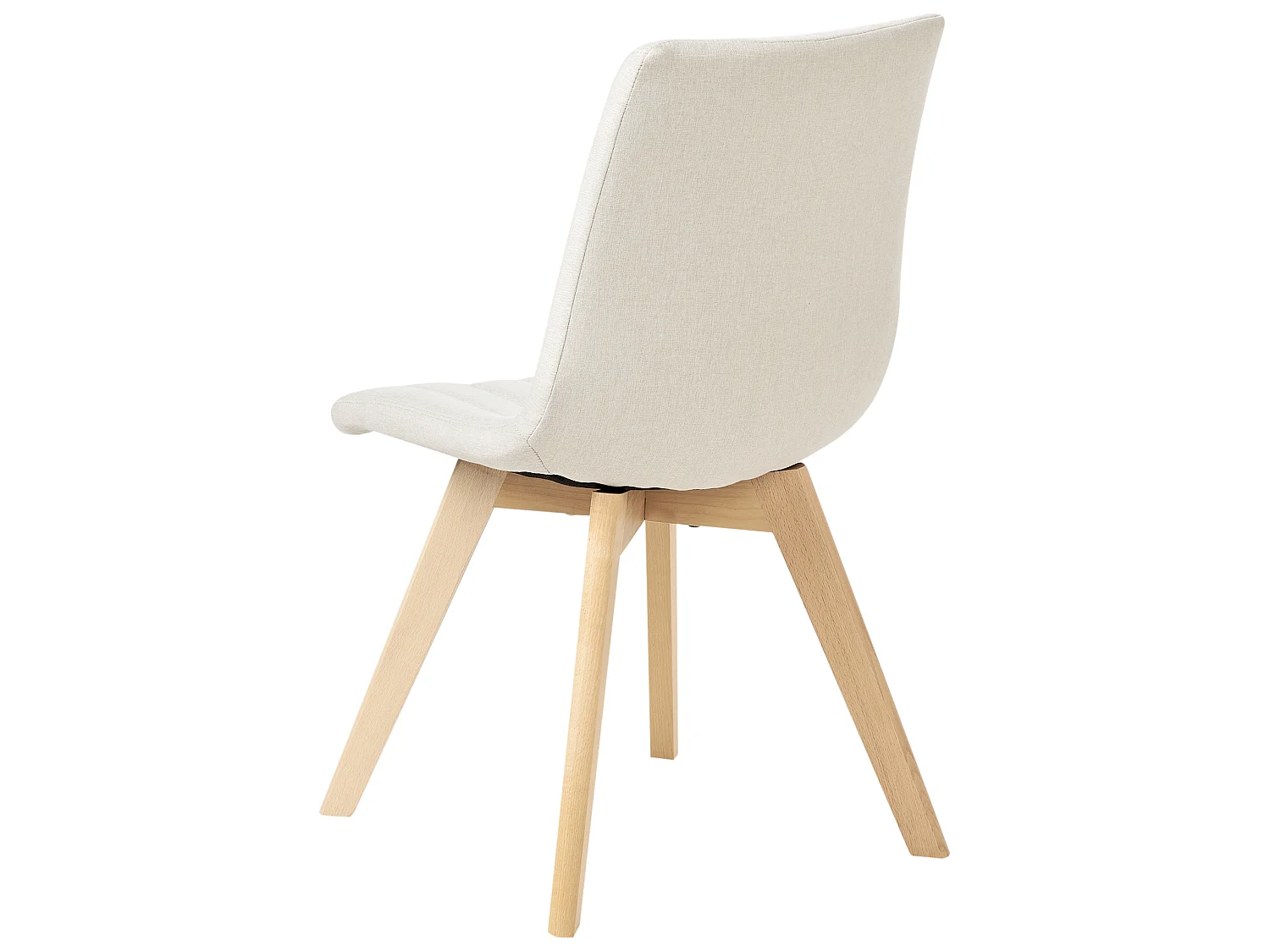 Lot de 2 chaises de salle à manger CALGARY Tissu Blanc cassé