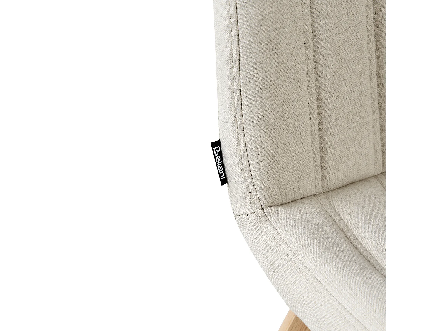 Lot de 2 chaises de salle à manger CALGARY Tissu Blanc cassé