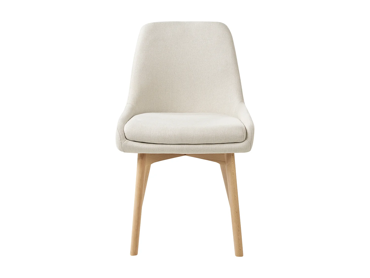 Set van 2 eetkamerstoelen MELFORT II Stof Lichtbeige