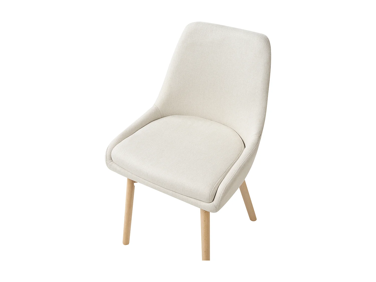 Set van 2 eetkamerstoelen MELFORT II Stof Lichtbeige
