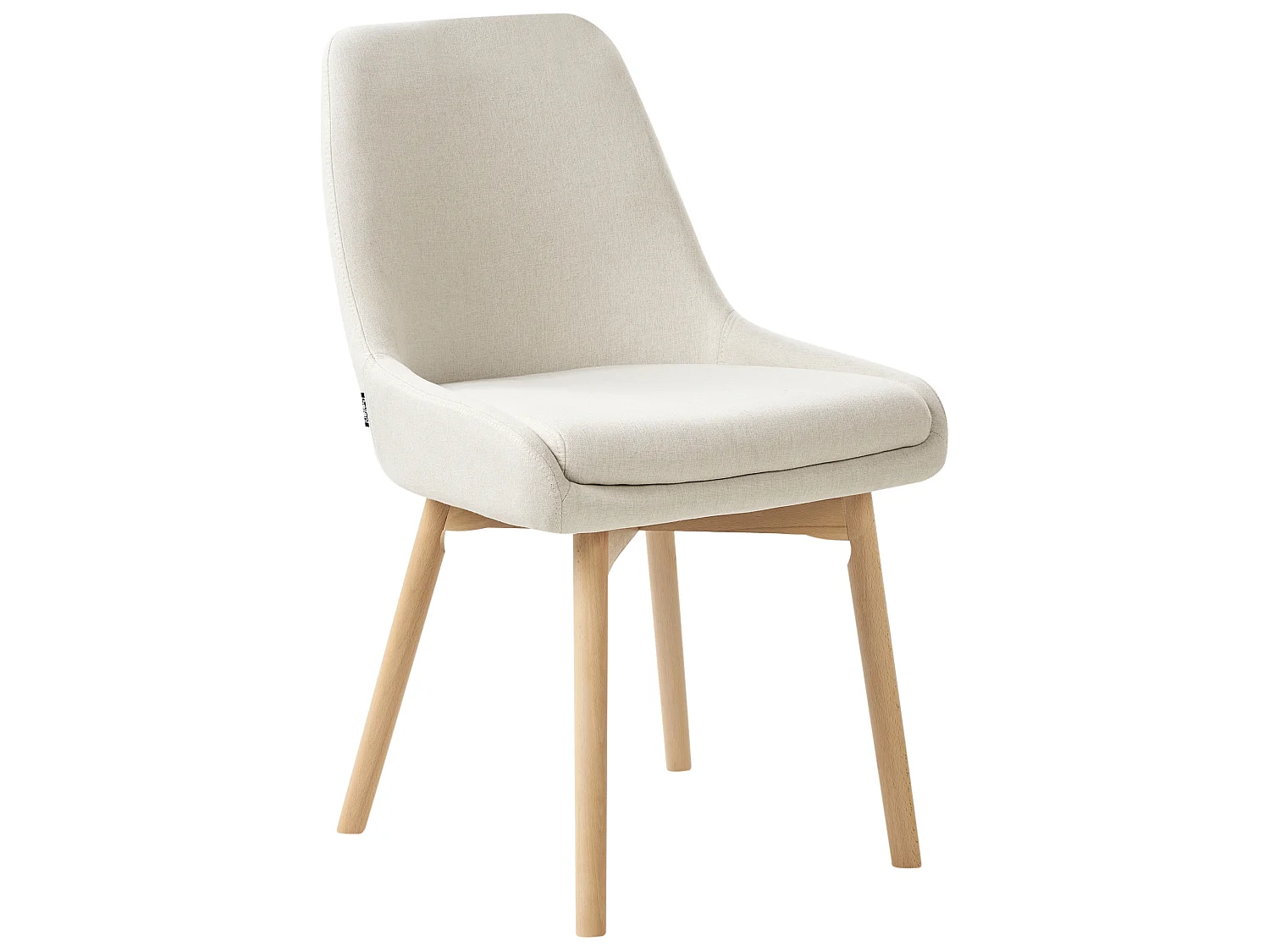Lot de 2 chaises de salle à manger MELFORT Tissu Blanc cassé