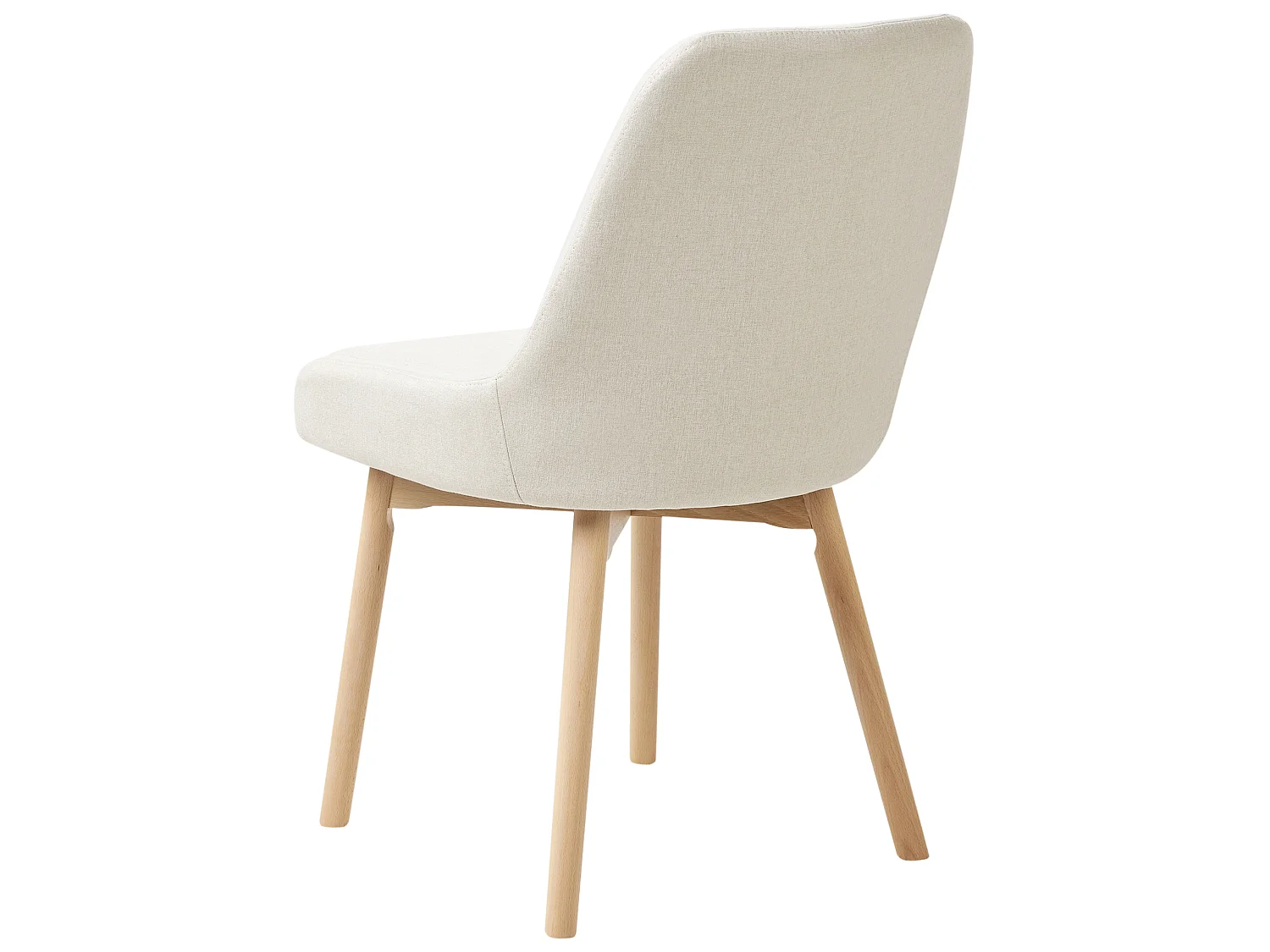 Lot de 2 chaises de salle à manger MELFORT Tissu Blanc cassé