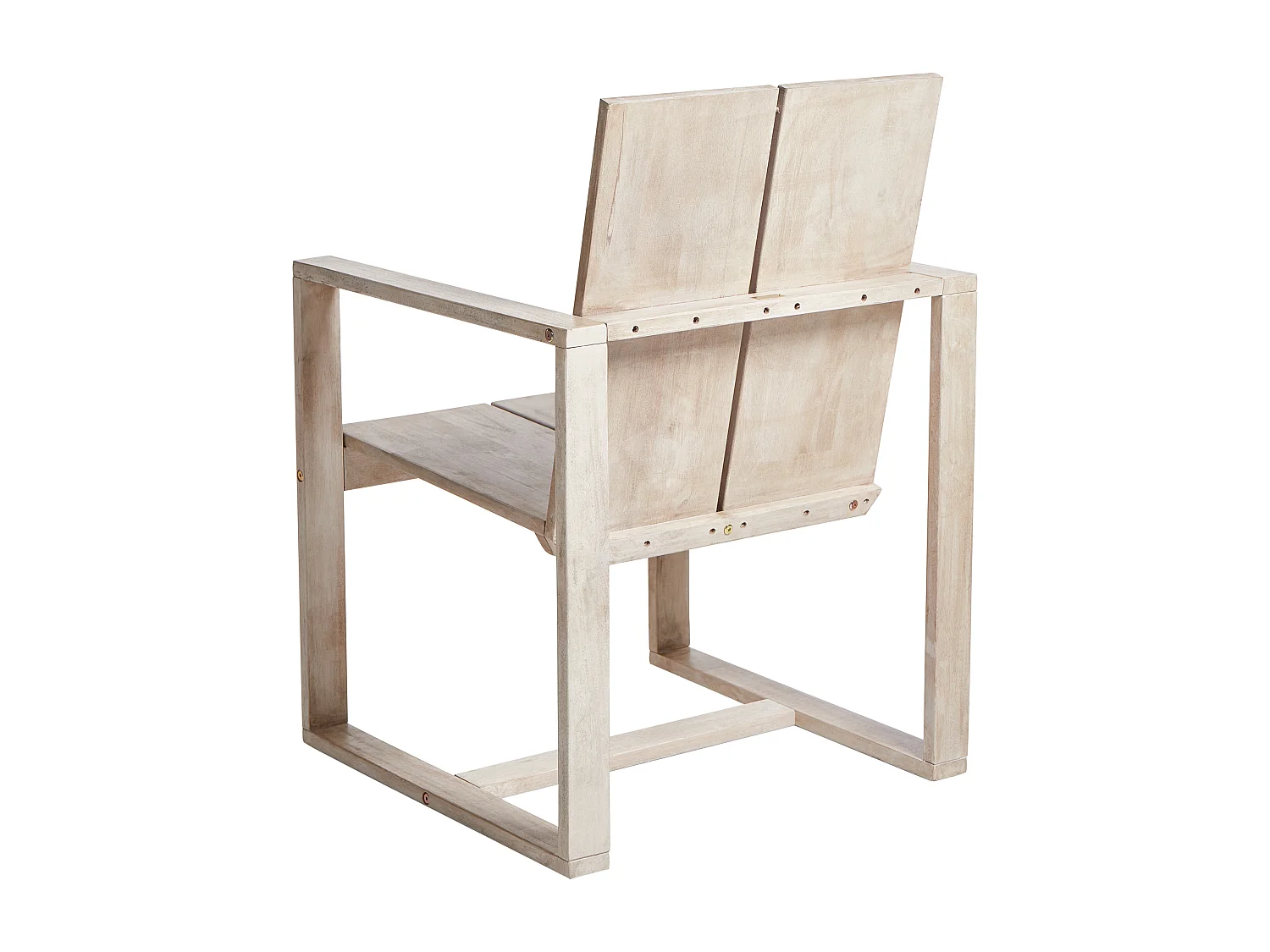 Conjunto de 6 sillas de jardín con cojines AZZANELLO Madera de acacia Blanco crema