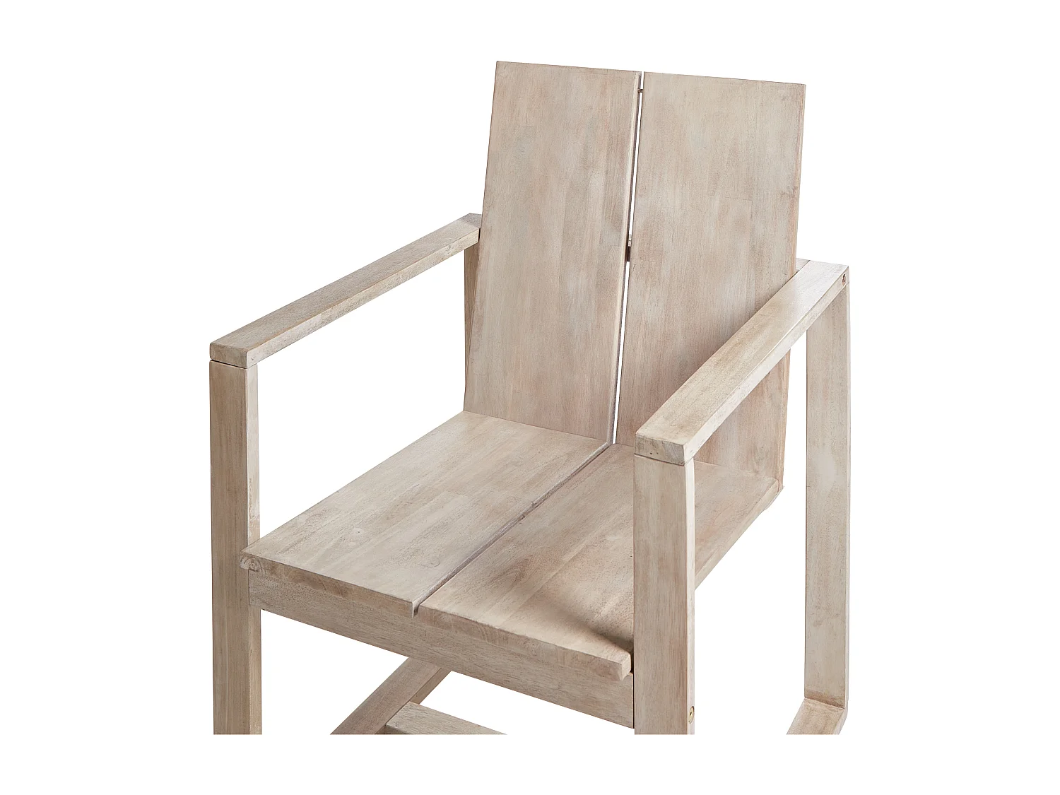 Lot de 6 chaises de jardin avec coussins AZZANELLO Acacia Blanc cassé