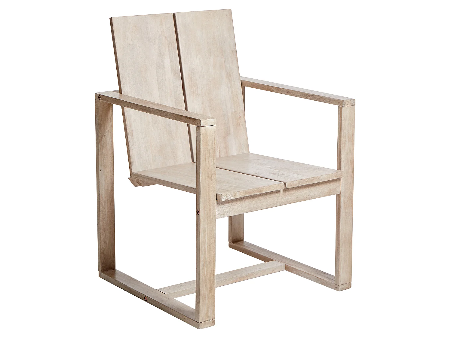 Set of 6 Garden Chairs with Cushions AZZANELLO Acacia Wood Off-White