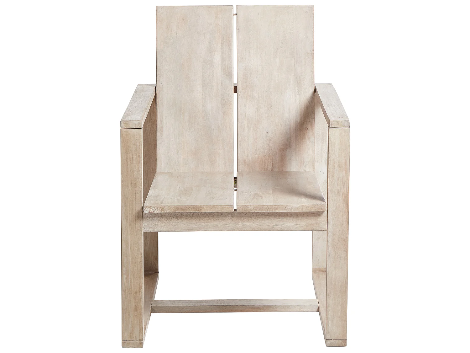 Set of 2 Garden Chairs with Cushions AZZANELLO Acacia Wood Off-White