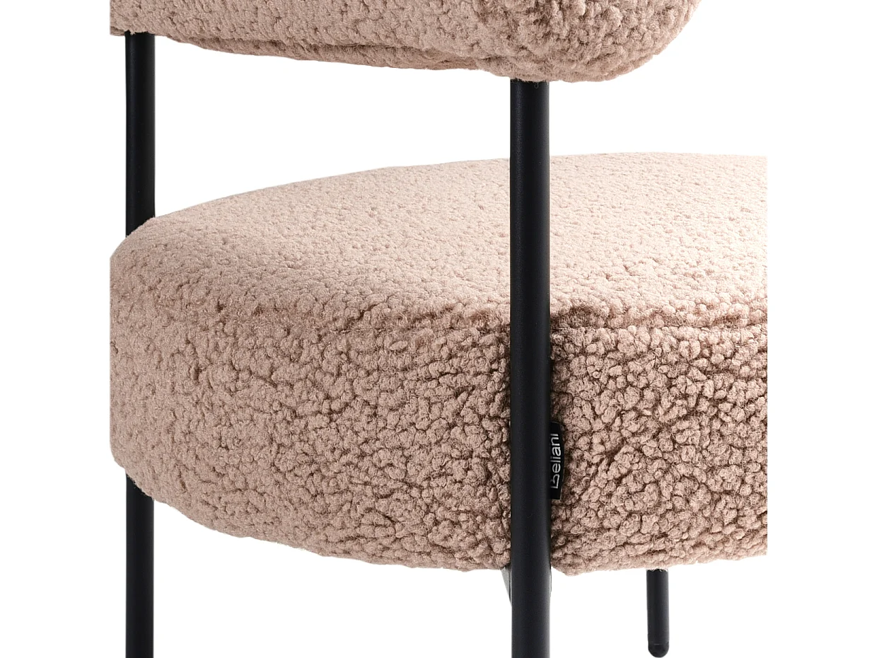 Fauteuil ALPHA Bouclé Taupe