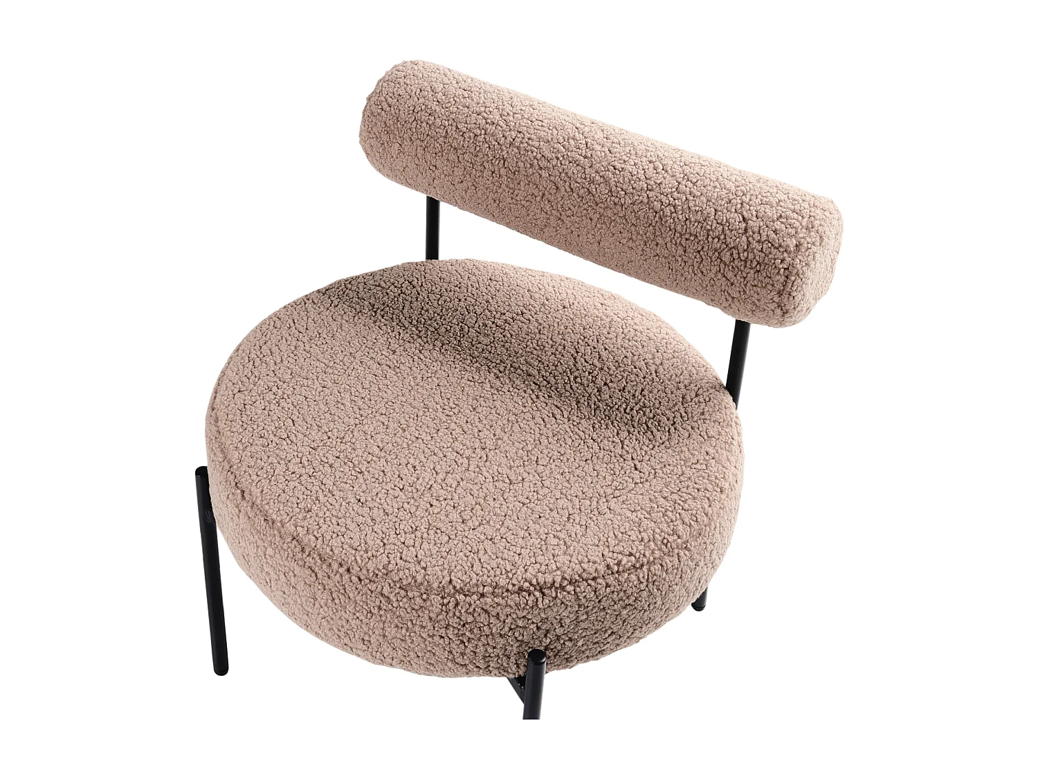 Fauteuil ALPHA Bouclé Taupe