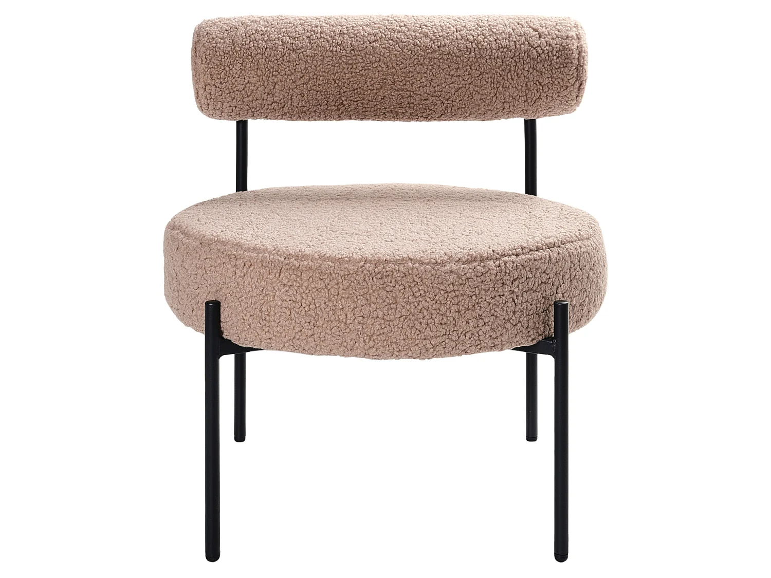 Fauteuil ALPHA Bouclé Taupe