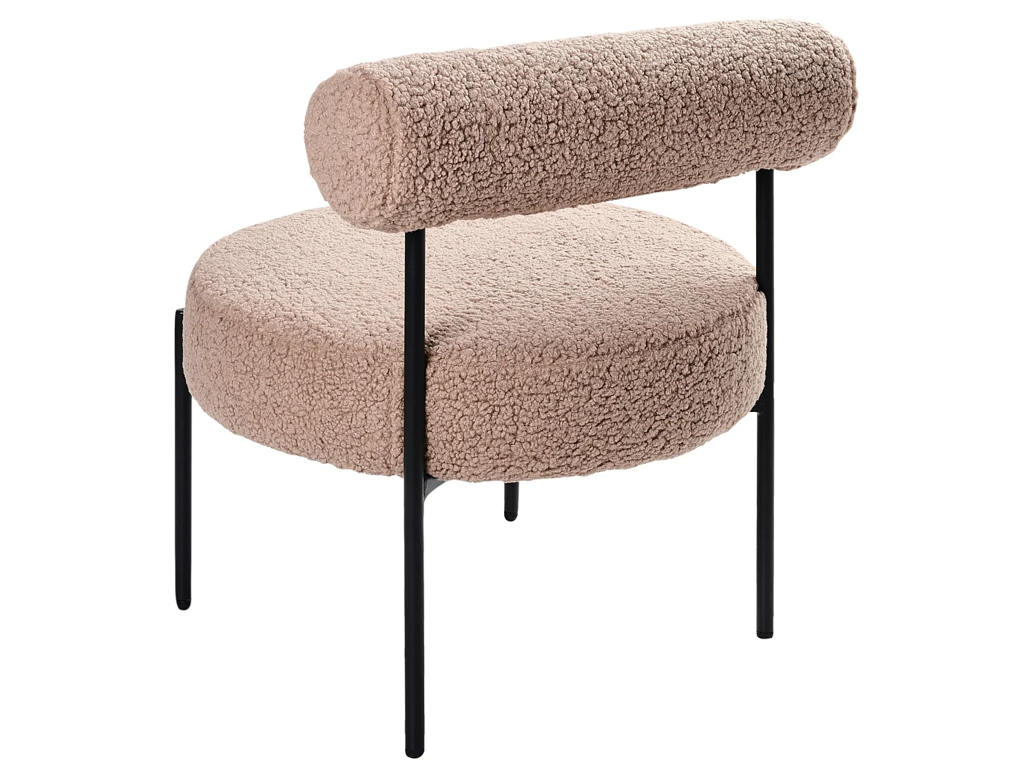 Fauteuil ALPHA Bouclé Taupe