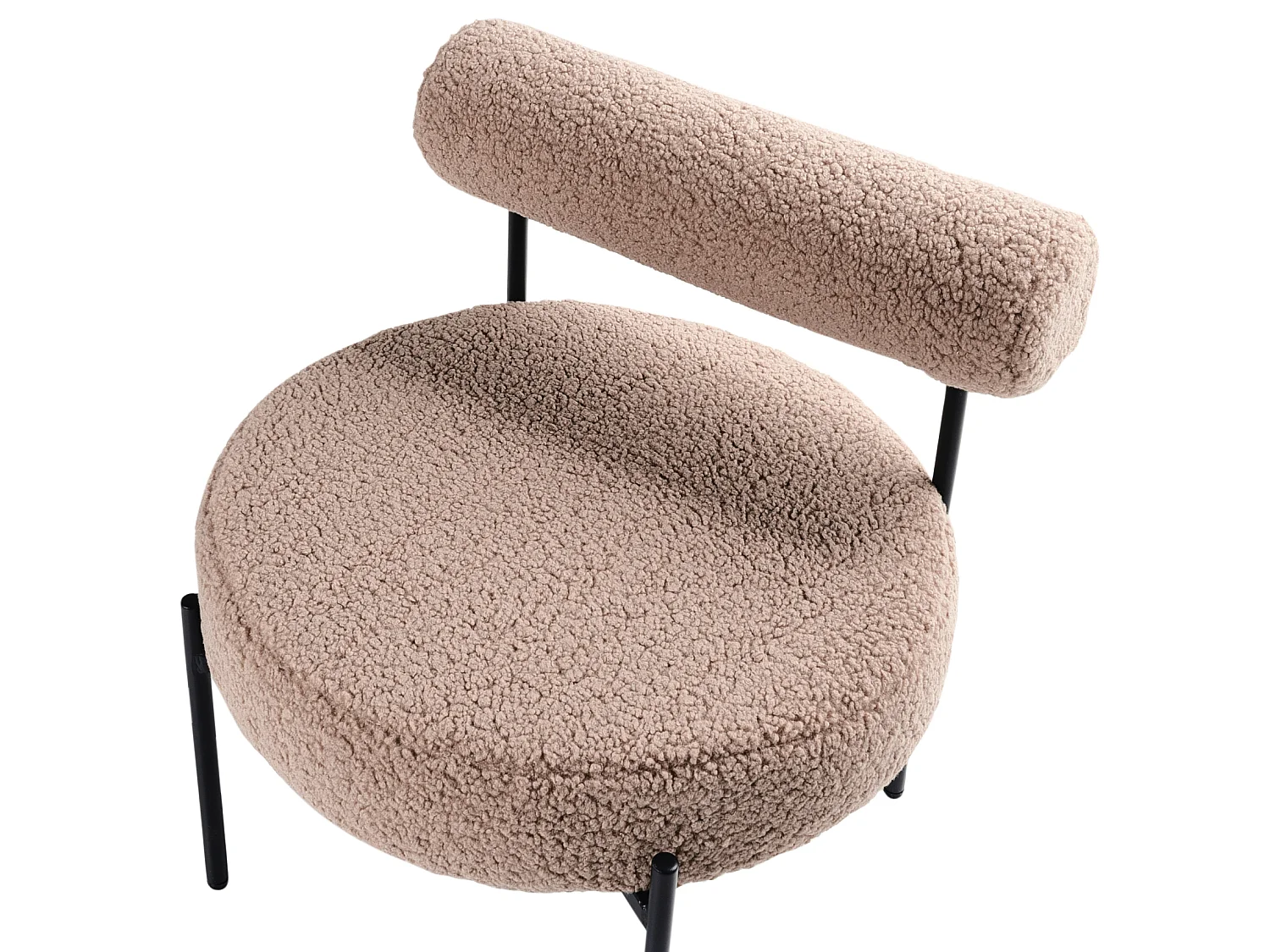 Fauteuil ALPHA Bouclé Taupe
