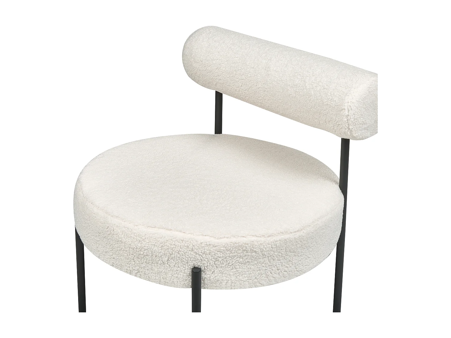 Fauteuil ALPHA Bouclé Wit
