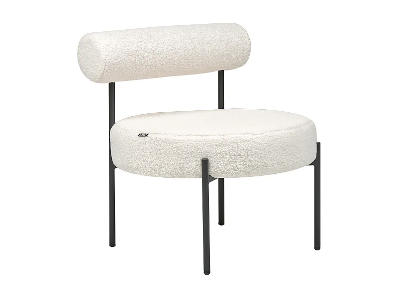 Fauteuil ALPHA Bouclé Blanc