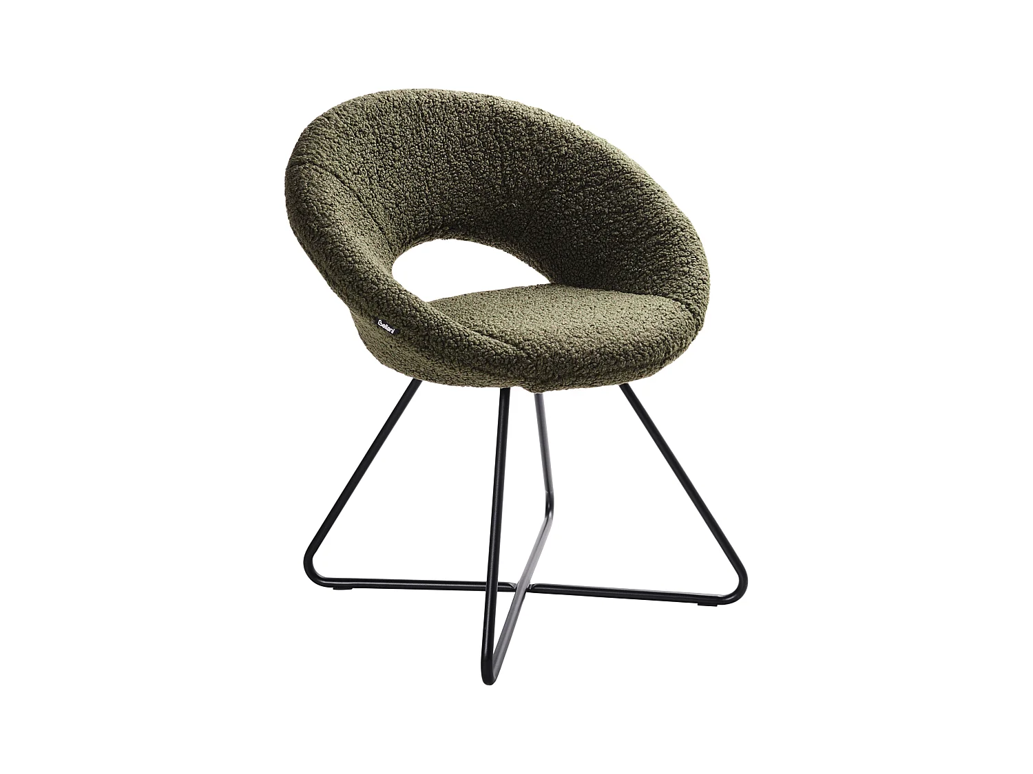 Chaise de salle à manger RACHEL Bouclé Vert